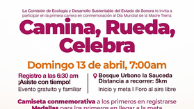 Invita Gobierno de Sonora a participar en la primera carrera “Camina, Rueda, Celebra”