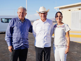 Inician Gobernador Durazo, presidente López Obrador y presidenta electa Sheinbaum gira de trabajo por Sonora