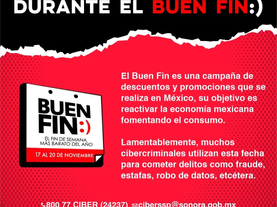 Comparte Unidad Cibernética de Sonora recomendaciones para compras seguras durante el Buen Fin