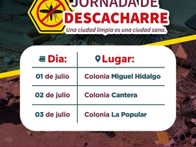 Promoverá el Ayuntamiento de Guaymas jornada de descacharre del 1 al 3 de julio en sectores de Guaymas