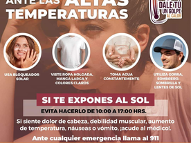 Reitera Gobierno de Sonora recomendaciones ante calor extremo: Secretaría de Salud