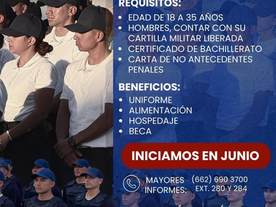 Anuncia Gobierno de Sonora convocatoria para Policía Preventivo