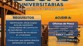 Inicia registro para entrega de apoyos a hijos universitarios y esposas de pescadores