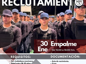 Llegará el viernes a Empalme la Ruta de Reclutamiento de la Universidad de Seguridad Pública