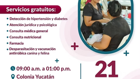 Familias del sector Yucatàn tendrán Jornada de Salud