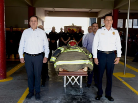 Rinden guardia de honor a bombero Alejandro Duarte Jáquez, en Hermosillo