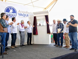 Cumplen AMLO y Gobernador Durazo demanda histórica de llevar agua potable por primera vez a 50 comunidades Yaquis