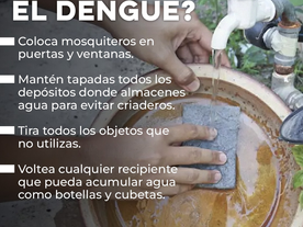 El dengue se puede prevenir manteniendo los hogares limpios