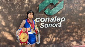 Alumna de Conalep busca ser inspiración para mujeres que quieran practicar el boxeo