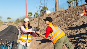 Gobierno de Sonora reforesta Bosque Urbano La Sauceda con apoyo ciudadano