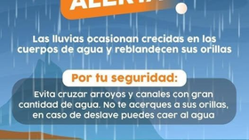 Advierte Protección Civil Municipal a ciudadanos evitar cruzar Río San Miguel ante riesgo por caudal