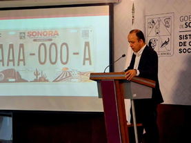Presenta Gobierno de Sonora nueva imagen de placas vehiculares para el estado
