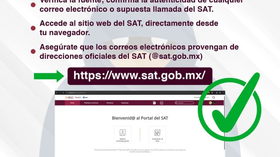 Alerta Unidad Cibernética posibles fraudes a través de páginas y correos electrónicos falsos del SAT
