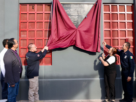 Participa doctora Karla Córdova González en la inauguración de la estación de bomberos en San Carlos