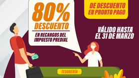 Continúa Ayuntamiento otorgando descuentos en pago puntual del impuesto predial; llaman a aprovecharlo