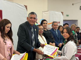 Alcaldesa infantil de Empalme hace especial petición para beneficiar a escuela donde cursa sus estudios