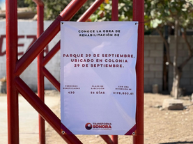 Inician trabajos de rehabilitación en el Parque 29 de Septiembre