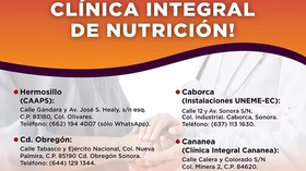 Gobierno de Sonora fortalece la atención en salud con cinco Clínicas Integrales de Nutrición