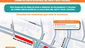 Habrá cambio de circulación en Colosio y Real del Arco