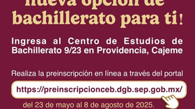 Ofrece Gobierno de Sonora nueva opción de bachillerato en Cajeme: SEC