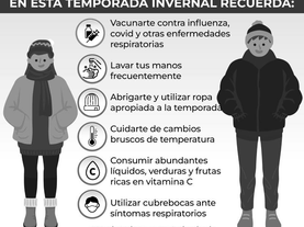 Salud Sonora recomienda protegerse ante la presencia de bajas temperatura en la entidad