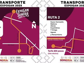 Gobierno del Sonora ofrecerá transporte público especial nocturno durante la ExpoGan