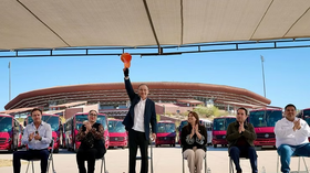 Gobernador Durazo entrega unidades para un transporte público más seguro y moderno, sin aumento a tarifas