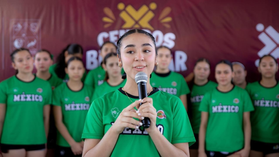 Selección Mexicana Femenil de Basquetbol U17 visita sede de los Centros de Bienestar Juvenil