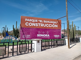 Modernización y rehabilitación de parque El Sahuaral, al 90% de avance