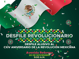 Todo listo para el tradicional desfile revolucionario; será el miércoles 20 de noviembre