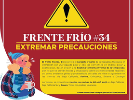 Llama Protección Civil y Salud Municipal a tomar precauciones por bajas temperaturas
