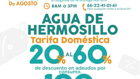 Anuncian Primera Jornada de Descuentos de Agua de Hermosillo en Poblado Miguel Alemán