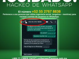 Unidad Cibernética emite alerta por número telefónico que utilizan para hackeo de Whatsapp