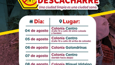 Habrá jornada de descacharre en las colonias Centro, Golondrinas y Miguel Hidalgo