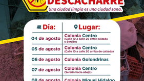 Habrá jornada de descacharre en las colonias Centro, Golondrinas y Miguel Hidalgo