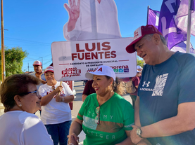 "Luis contigo si vamos": vecinos expresan firme apoyo a Luis Fuentes durante su visita a la Colonia Moderna Norte