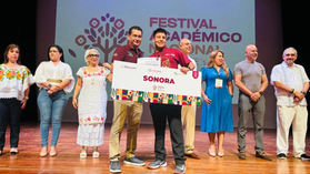 Gana alumno de Cecyte Sonora segundo lugar en Festival Académico Nacional