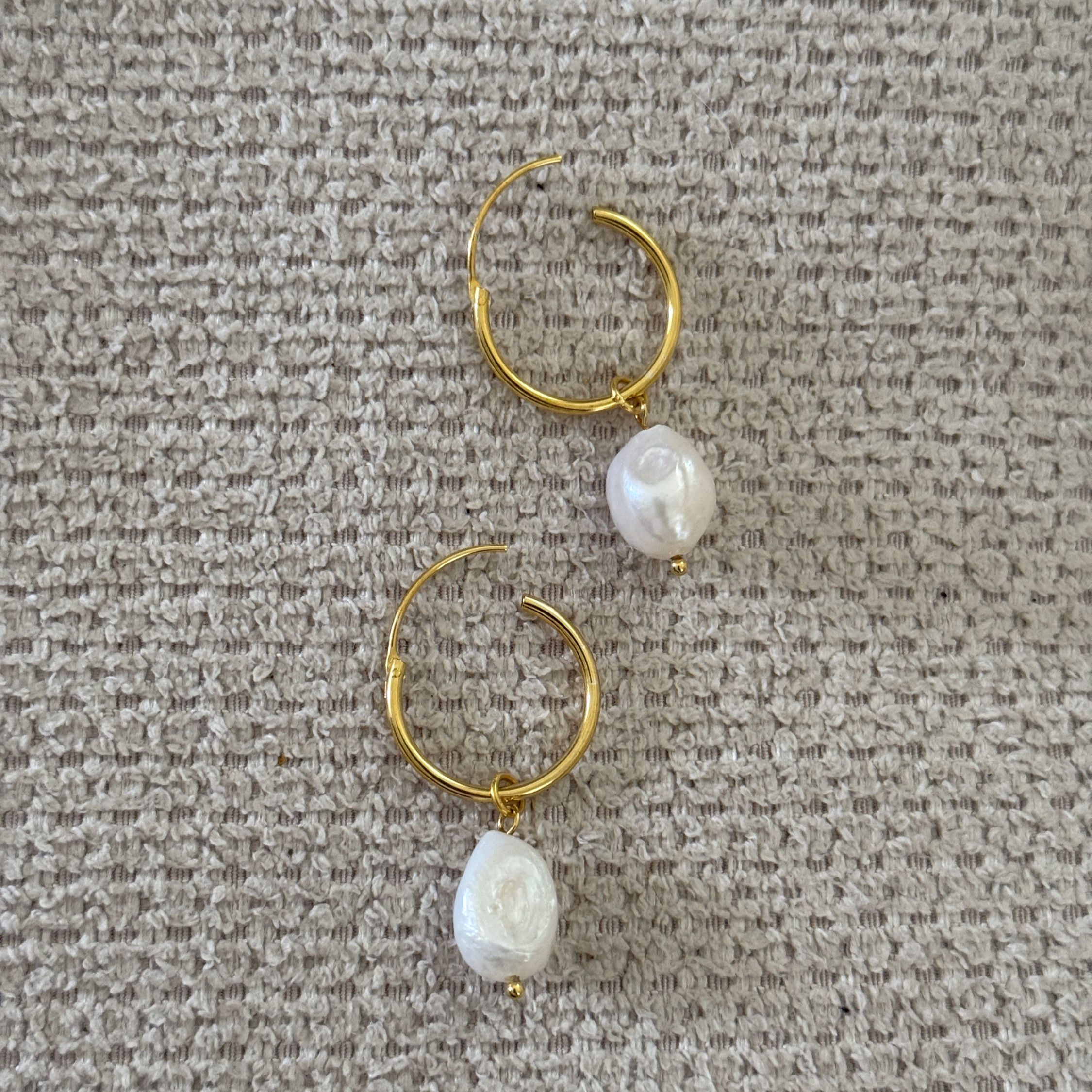 Pearl Drop Hoop