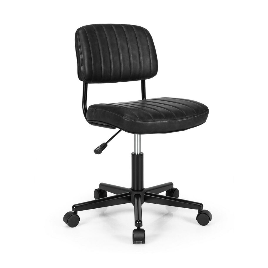 Black Adjustable Ergonomic PU Leather desk Chair