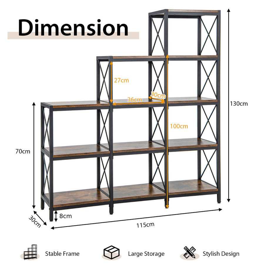 Dimensions for storage cabinet with multiple shelves