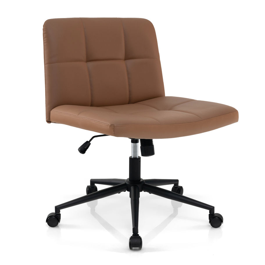 Tan adjustable swivel armchair