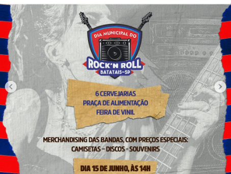 🤘🎸Batatais celebra o ‘Dia Municipal do Rock’ com evento temático no dia 15 de junho 🎸🤘