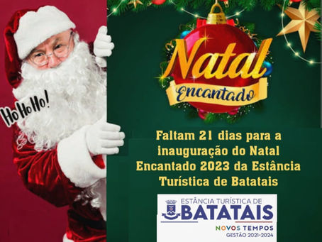 26 de novembro será realizada a inauguração do Natal Encantado 2023