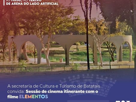 A Secretaria de Cultura e Turismo DE BATATAIS CONVIDA SESSÃO DE CINEMA INTINERANTE