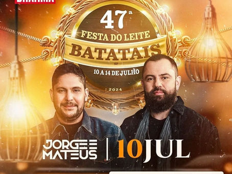 1⁰ dia da 47ª Festa do Leite da Estância Turística de Batatais.