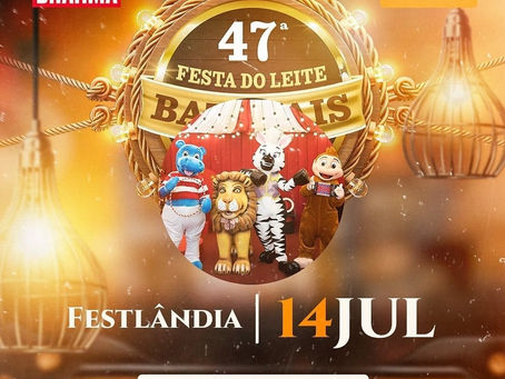 Festa do Leite é lugar de “todo mundo”: a programação conta com shows para todos os públicos idades. 😍🤩