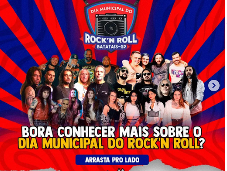 Bora Conhecer mais sobre o Dia Municipal do ROCK'N ROLL?🤯🤯 