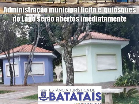 Administração municipal licita e quiosques do Lago serão abertos imediatamente