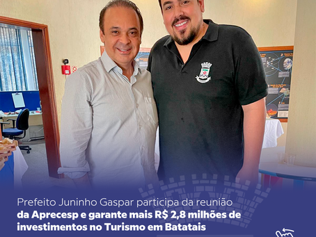 Prefeito participa da reunião da Aprecesp e garante mais R$ 2,8 milhões de investimento no Turismo