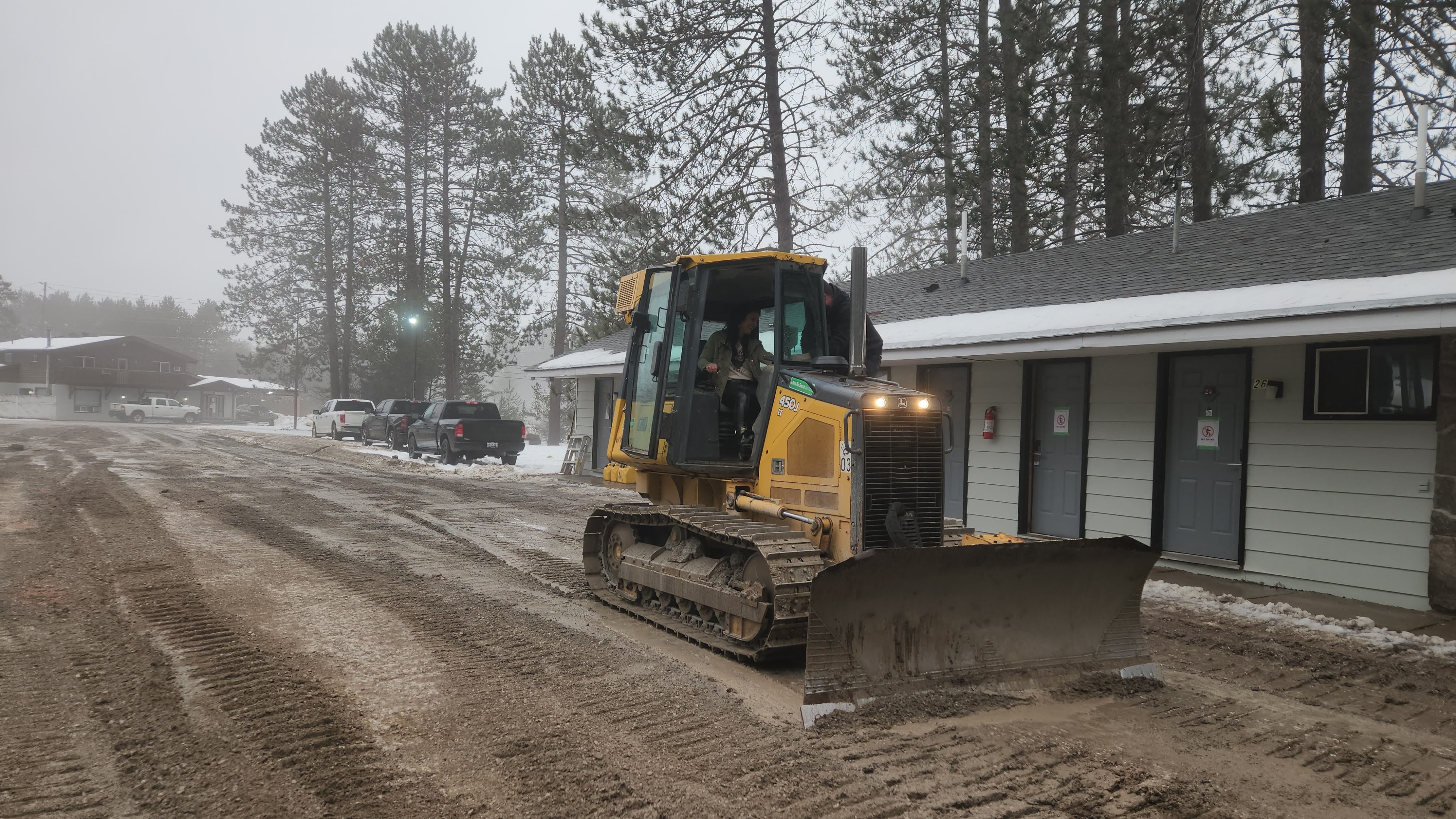 Construction vehicle on site